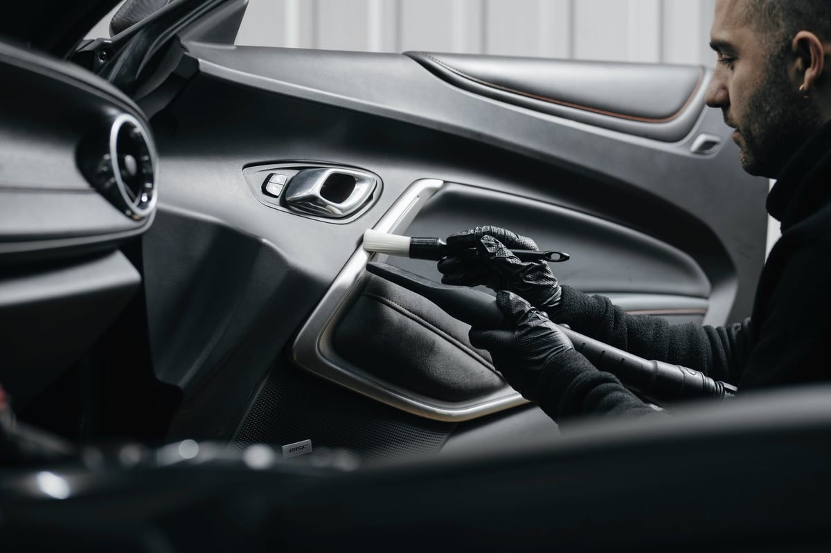 Clean car interior detailing